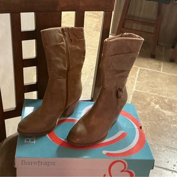 BareTraps Women's size 9 Auburn Cheyenne Mid Calf Heeled Boots - Picture 3 of 16